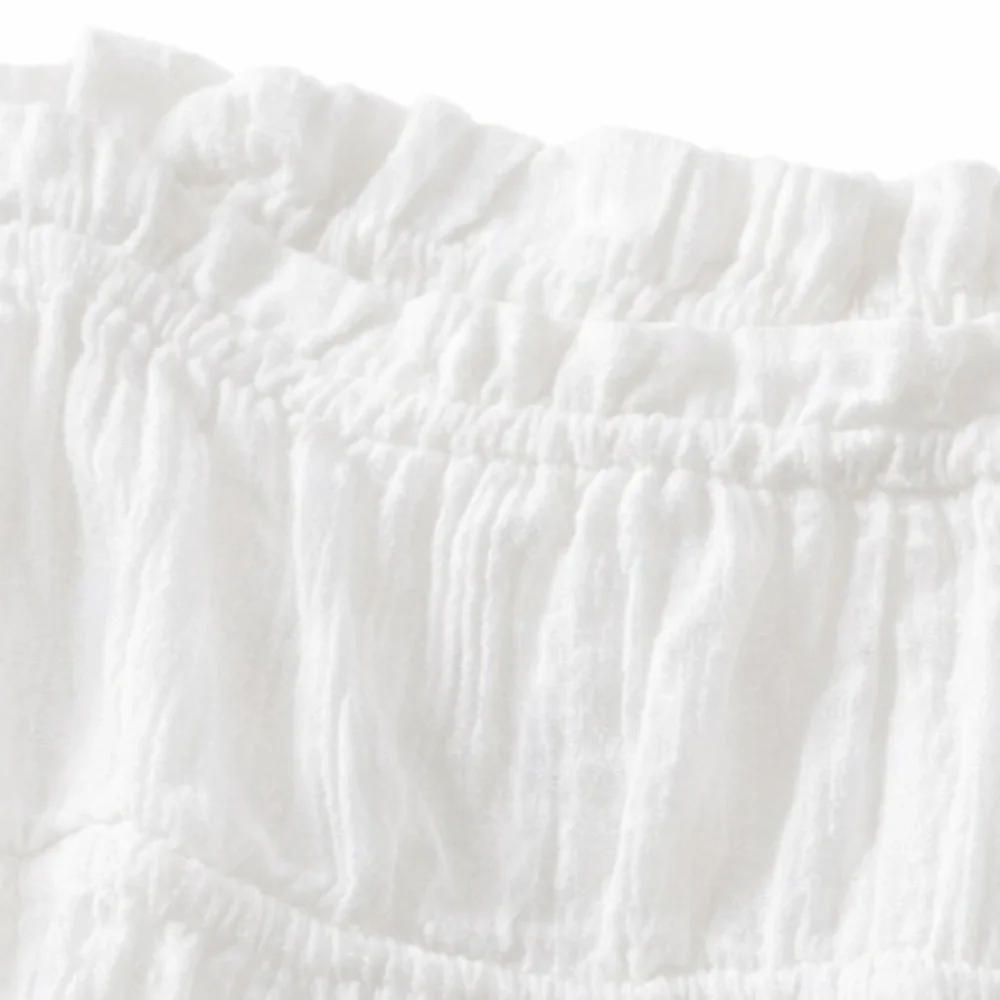 White Ruffled Crop Top - Picture 5 of 5